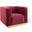 Charisma Channel Tufted Performance Velvet Accent Armchair In Maroon