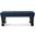 Charisma Upholstered Ottoman with Half-Circle Legs and Button Tufting In Navy Blue