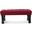 Charisma Upholstered Ottoman with Half-Circle Legs and Button Tufting In Red