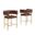 Charlie Leather Aire Counter Height Chair Set of 2 in Mocha