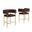 Charlie Leather Aire Counter Height Dining Chair Set of 2 in Espresso