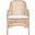 Charlie Rattan Accent Chair with Cushion in Grey