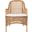 Charlie Rattan Accent Chair with Cushion in Natural