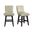 Charlie Swivel Counter Stool Set of 2 In Espresso and Beige