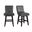Charlie Swivel Counter Stool Set of 2 In Pewter and Espresso