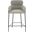 Charlize Velvet Counter Stool In Light Grey And Black