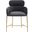 Charlize Velvet Dining Chair In Dark Grey And Gold