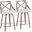 Charlotte 24 Inch Fixed Height Counter Stool Set of 2 In White