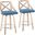 Charlotte 26 Inch Fixed Height Counter Stool Set of 2 In Tan