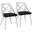 Charlotte Chair Set of 2 In White and Black