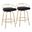 Charlotte Glam 26 Inch Fixed Height Counter Stool Set of 2 In Gold