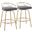 Charlotte Glam 26 Inch Fixed Height Counter Stool Set of 2 In Dark Gray/Gold