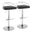 Charlotte Glam Adjustable Barstool Set of 2 In Chrome