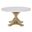 Charlotte Round Faux Marble Dining Table in Rustic Beige