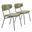 Charon Dining Chair Set of 2 In Green