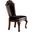 Chateau De Ville Side Chair Set of 2 In Black Synthetic Leather and Cherry