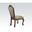 Chateau De Ville Side Chair Set of 2 In Synthetic Leather and Antique White