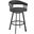 Chelsea 30 Inch Bar Height Swivel Bar Stool In Black Finish and Black Faux Leather