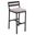 Chelsea Modern Aluminum Outdoor Bar Chair In Black with Beige Cushions