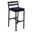 Chelsea Modern Aluminum Outdoor Bar Chair In Black with Blue Cushions