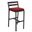 Chelsea Modern Aluminum Outdoor Bar Chair In Black with Cherry Cushions