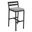 Chelsea Modern Aluminum Outdoor Bar Chair In Black with Light Grey Cushions