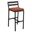 Chelsea Modern Aluminum Outdoor Bar Chair In Black with Orange Cushions
