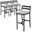 Chelsea Modern Aluminum Outdoor Bar Chair Set of 4 In Black with Beige Cushions