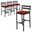 Chelsea Modern Aluminum Outdoor Bar Chair Set of 4 In Black with Cherry Cushions