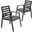 Chelsea Patio Dining Armchair Set of 2 In Black