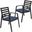 Chelsea Patio Dining Armchair Set of 2 In Charcoal Blue