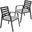 Chelsea Patio Dining Armchair Set of 2 In Light Grey