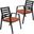 Chelsea Patio Dining Armchair Set of 2 In Orange