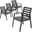 Chelsea Patio Dining Armchair Set of 4 In Black