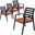 Chelsea Patio Dining Armchair Set of 4 In Orange