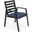Chelsea Patio Dining Armchair with Removable Cushions In Charcoal Blue