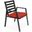 Chelsea Patio Dining Armchair with Removable Cushions In Cherry Red