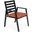Chelsea Patio Dining Armchair with Removable Cushions In Orange