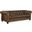 SS Chester Dark Wood Finished Tufted Stationary Sofa
