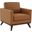 Chester Leather Accent Arm Chair In Cognac Tan
