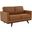 Chester Leather Loveseat In Cognac Tan