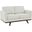 Chester Leather Loveseat In White