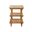 Chesterfield Wood and Cane 3 Shelf Side Table In Natural