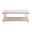 Chesterfield Wood and Cane Coffee Table In White Wash