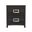 Chett 2-Drawer Nightstand with USB In Black
