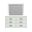 Chett Dresser and Mirror Set with LED In White