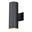 Chiasso 2 Light 14.25 Inch Dusk to Dawn Outdoor Wall Light In Textured Black