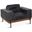 Chiavari Leather Armchair In Antique Ebony