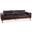 Chiavari Leather Sofa In Antique Ebony