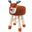 Children's Modern Deer Ottoman Stool In Brown